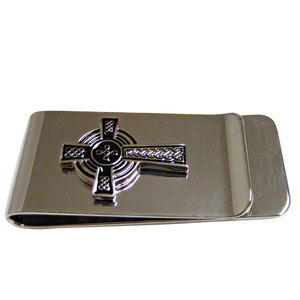 Large Textured Cross Money Clip